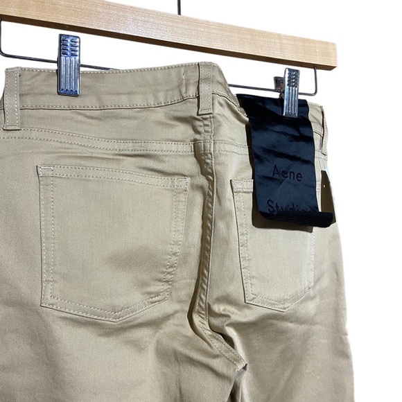 NWT Acne Studios Women's Skin 5 Taupe Skinny Jeans Khaki Tan Size 25 / 32 - Picture 5 of 9